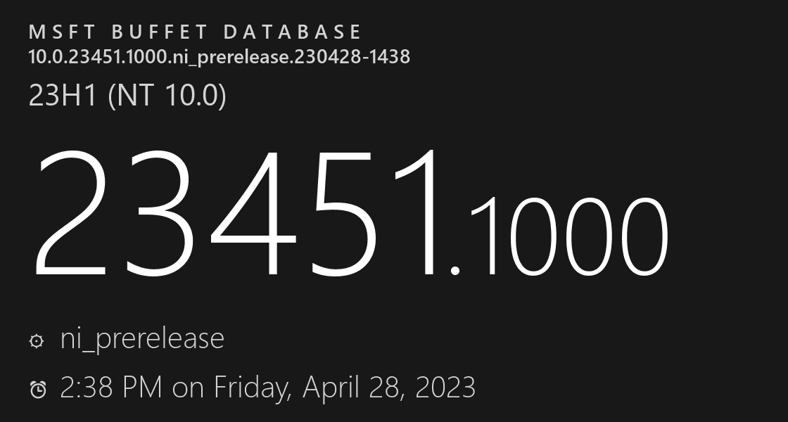 微软发布Win11 Dev 23451.1000(KB5026533)预览版补丁!