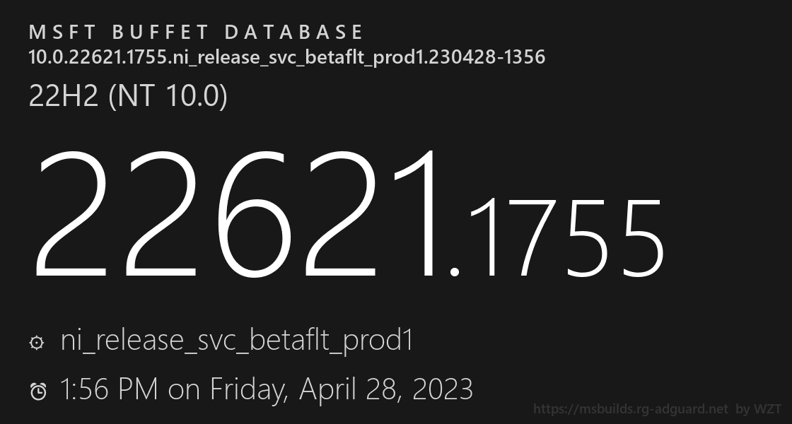 微软宣布Windows 11 Insider Preview Build 22621.1755/22624.1755(KB5026438)推送了!