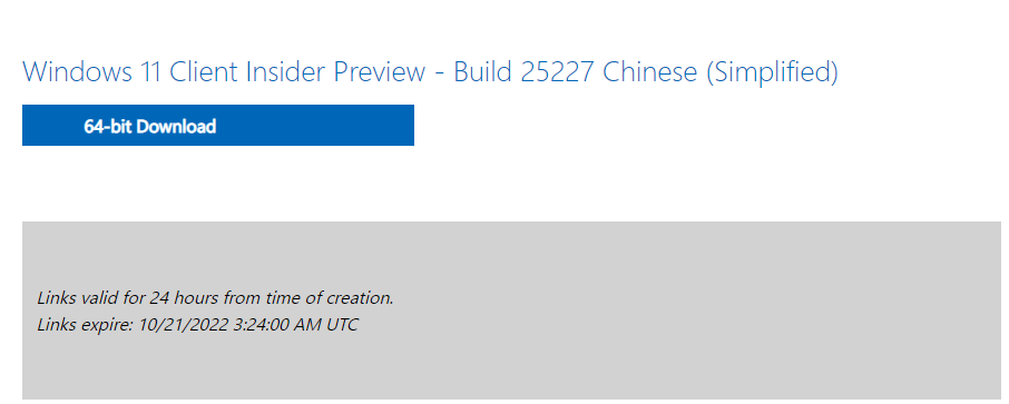 Windows 11 Build 25227 ISO系统镜像下载途径