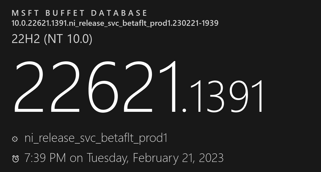 微软Windows11 22621.1391/22624.1391(KB5023011)三月补丁发布!