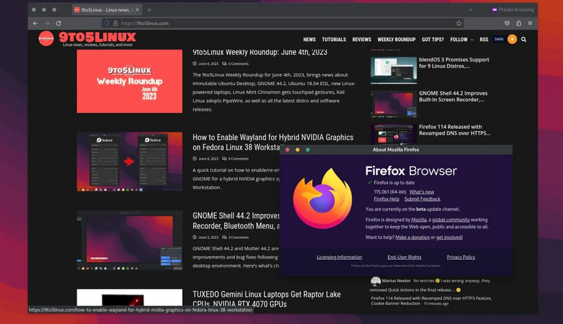 火狐浏览器Firefox 115 Beta 最新发布：引入 Quick Actions！