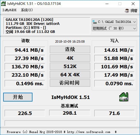 IsMyHdOK(硬盘速度测试) V3.77 中文版