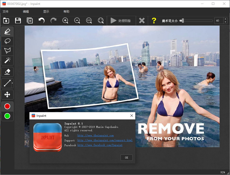 Teorex Inpaint 9.2 Win/Mac 多语言中文注册版-图片去水印工具