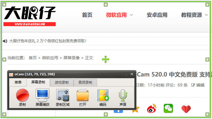 oCam 去广告版