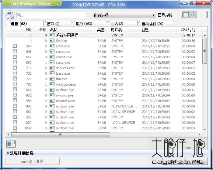 豪华版任务管理器 MiTeC Task Manager DeLuxe 3.5.1.0 + x64 绿色汉化版下载