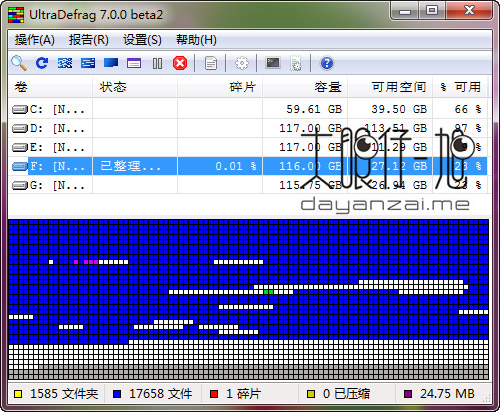 磁盘碎片整理工具 UltraDefrag Enterprise 8.0.1 中文多语免费版下载