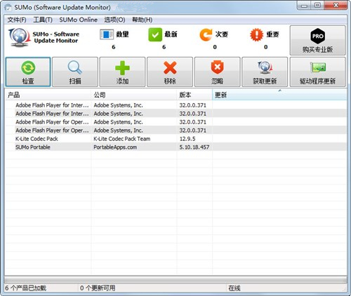 软件升级检测工具软件下载_SUMo注册便携版5.15.2.524