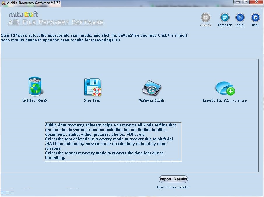 数据恢复软件下载_Aidfile Recovery Software破解版3.7.7