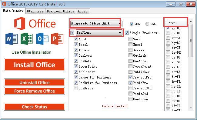 Office组件激活工具软件下载_Office 2013-2021 C2R Install绿色版7.3.9
