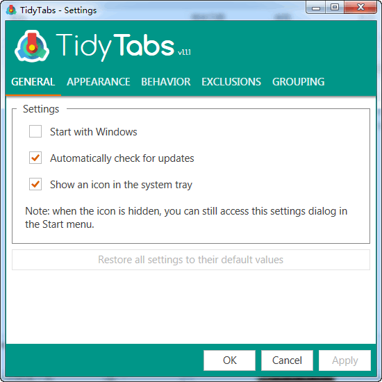 TidyTabs Pro软件下载_TidyTabs Pro便携版1.21.0