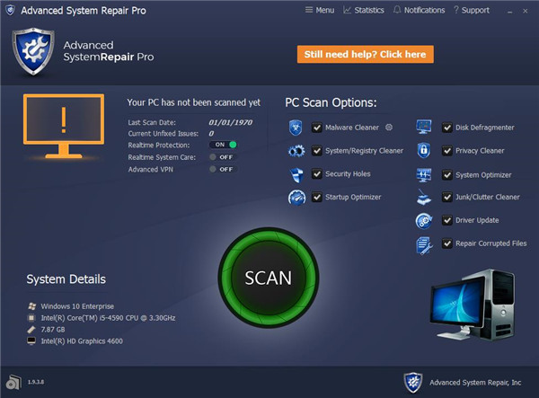 高级系统修复工具软件下载-Advanced System Repair Pro激活破解版1.9.8.5