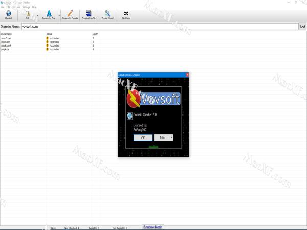 VovSoft Domain Checker
