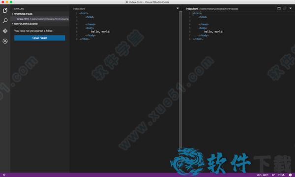 Visual Studio Code破解版[亲测能用] _Visual Studio Code微软代码编辑器 v1.52.1.0汉化版破解版下载