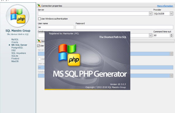 MS SQL PHP Generator软件下载_MS SQL PHP Generator中文破解版20.5.0.4