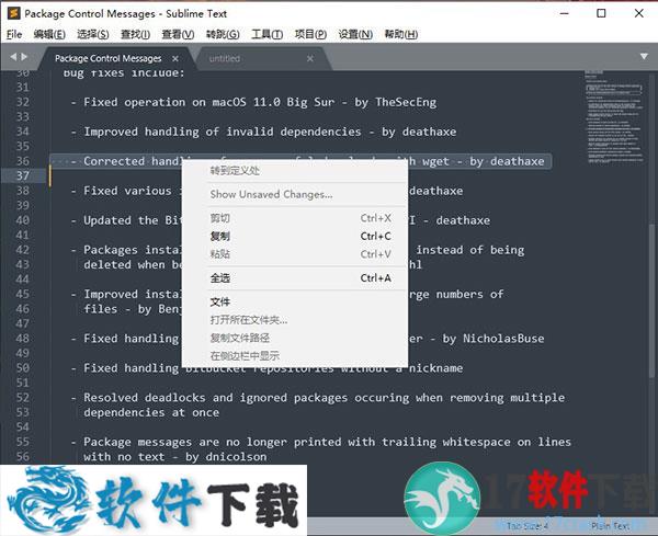 Sublime Text 4 v4.04088汉化破解版下载