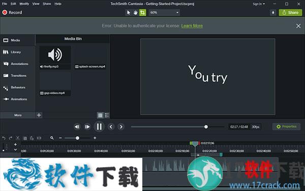 Camtasia Studio2020 v2020.6 破解版（附安装教程+密钥）下载
