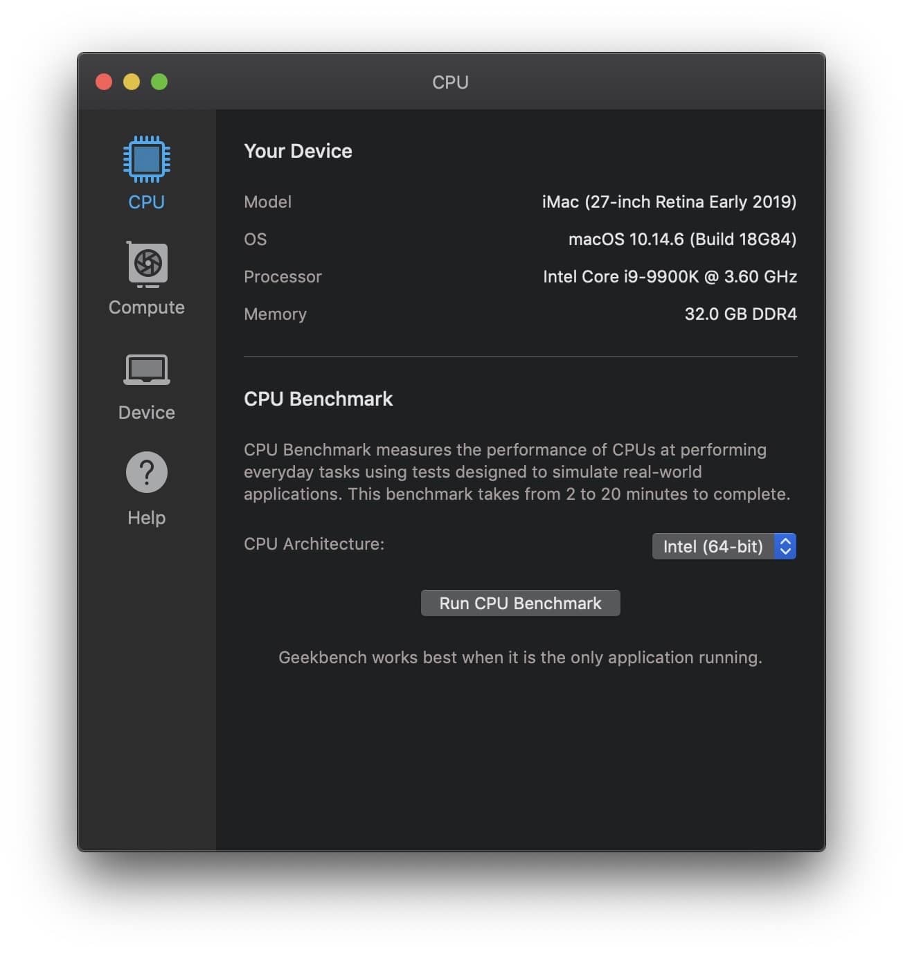 Geekbench for mac 6.2.2 系统基准跑分下载