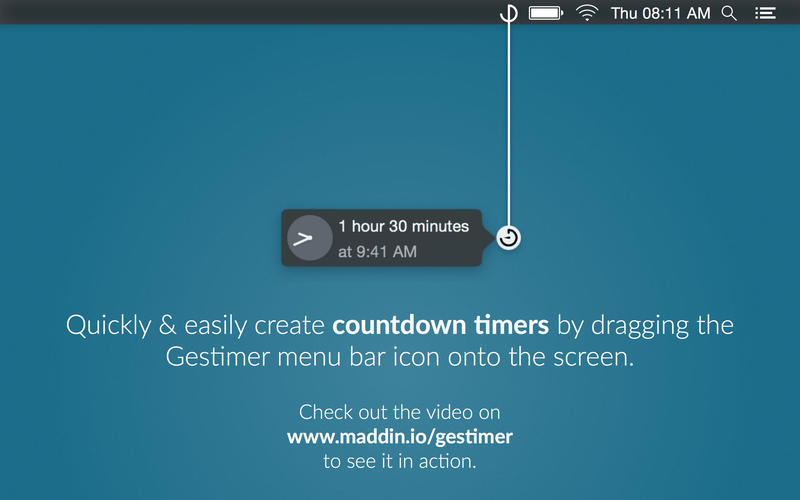Gestimer for Mac 1.2.5 破解版 - 简单方便的提醒创建小工具
