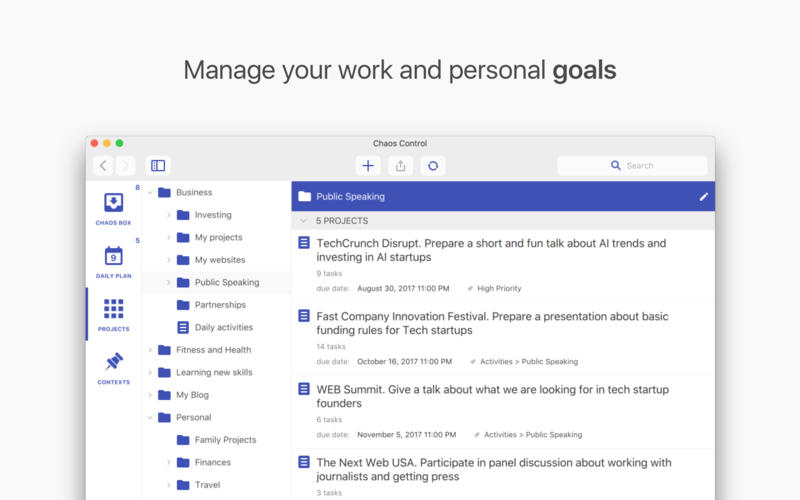 Chaos Control for Mac 1.4.2 破解版 - GTD, Tasks & To-Do Lists