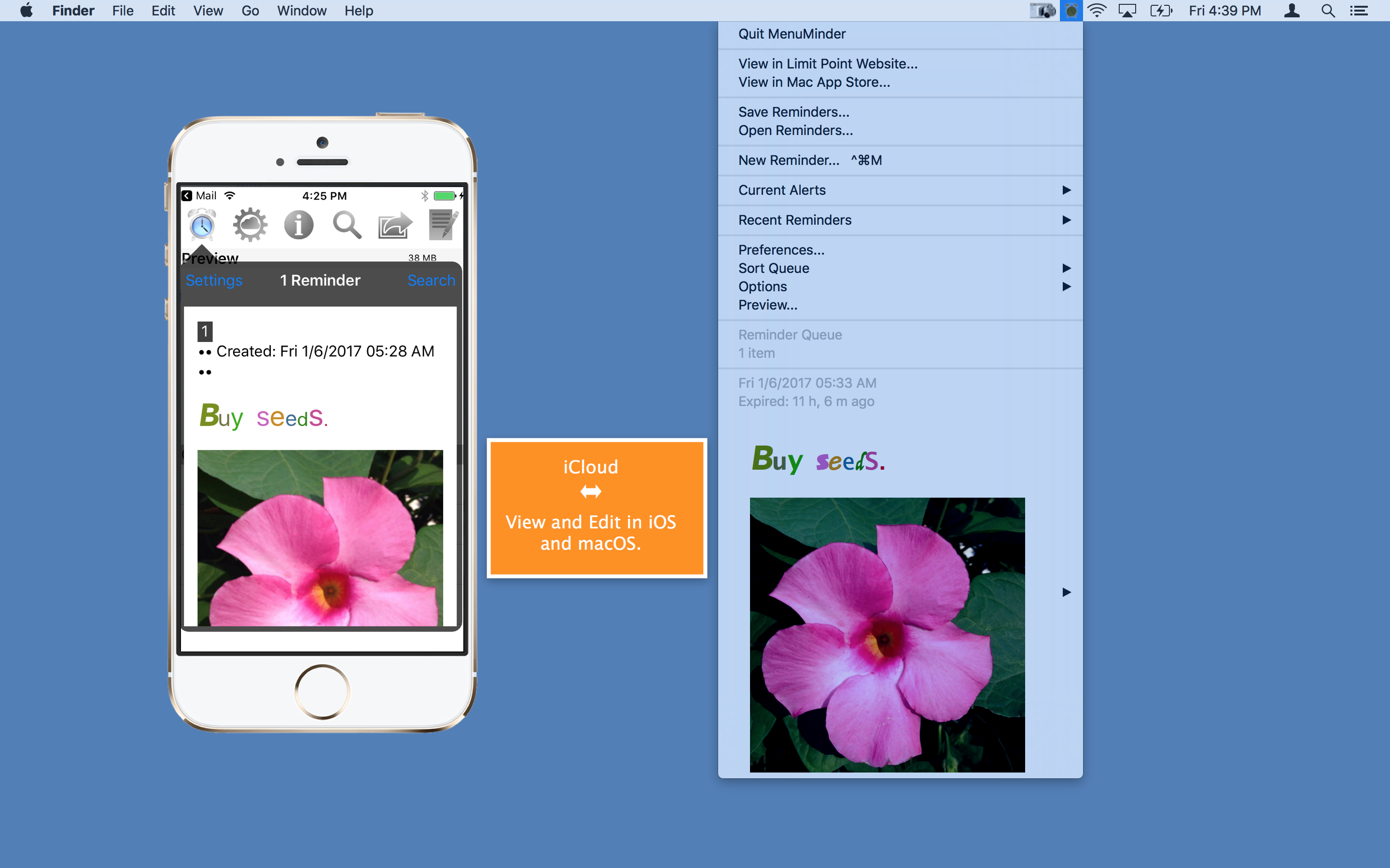 MenuMinder 4.5.1 Mac 破解版 - 菜单栏提醒工具