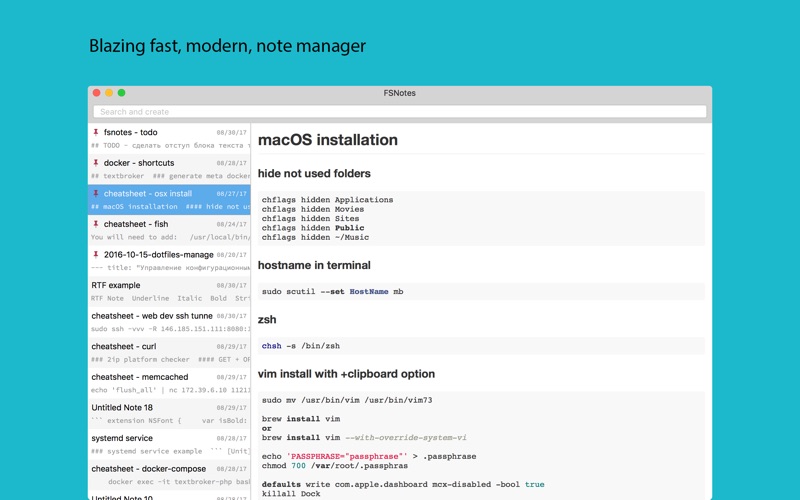 FSNotes for Mac 2.3.2 破解版 - 简洁纯文本编辑应用