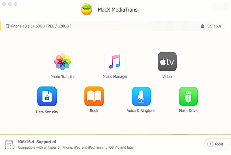 MediaTrans 6.1 Mac 破解版 - iPhone内容管理器
