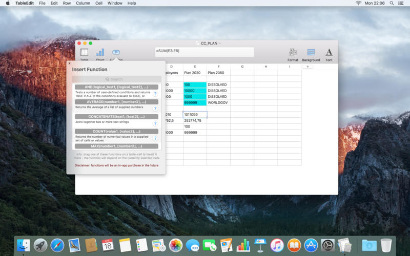 TableEdit for Mac 1.4.1 破解版 - 干净和优雅的电子表格应用程序