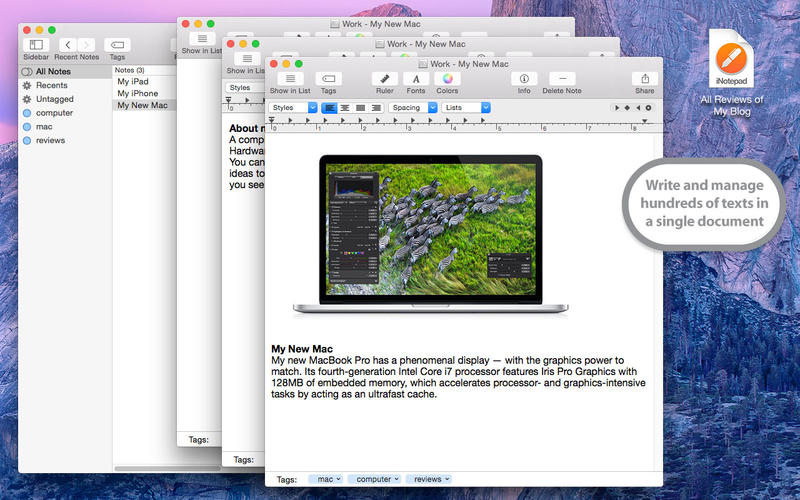 iNotepad Pro for Mac 4.1 破解版 - 优秀的笔记软件