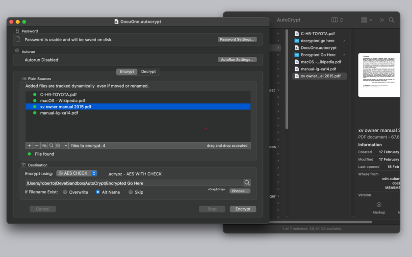 AutoCrypt for Mac 2.3.1 破解版 - 文档加密与解密软件