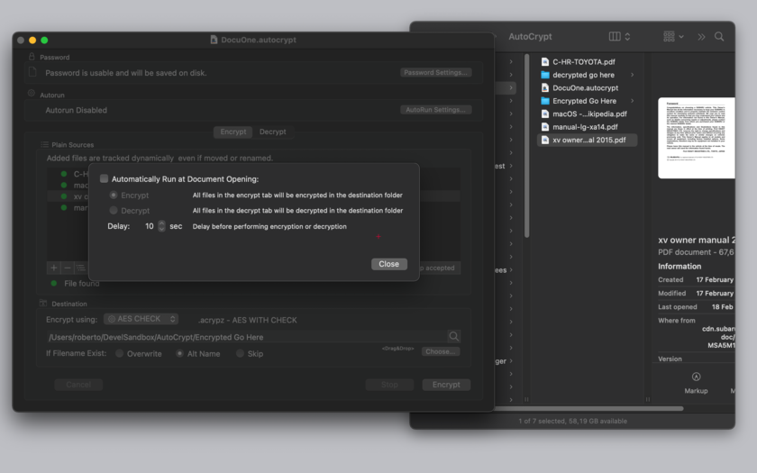 AutoCrypt for Mac 2.3.1 破解版 - 文档加密与解密软件
