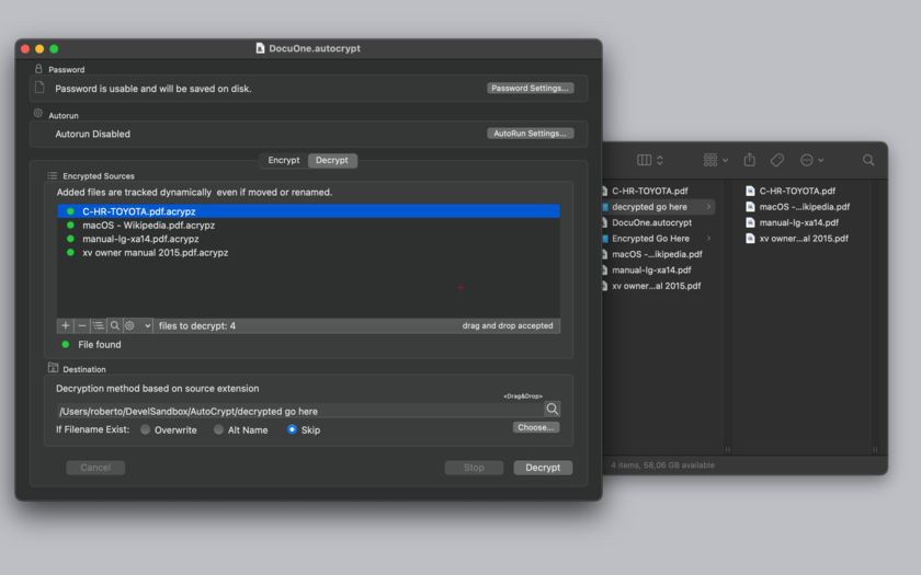 AutoCrypt for Mac 2.3.1 破解版 - 文档加密与解密软件