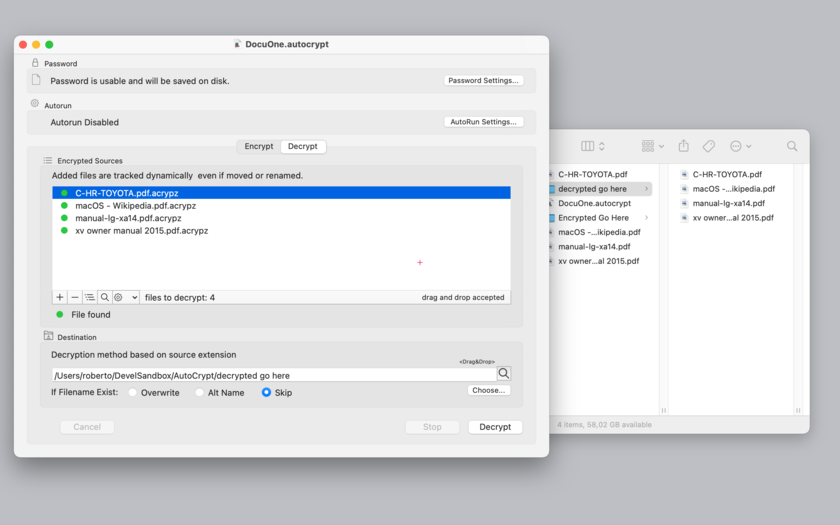 AutoCrypt for Mac 2.3.1 破解版 - 文档加密与解密软件