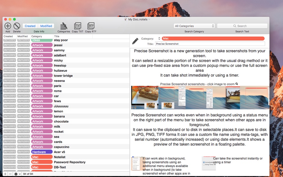 NoteList 4 for Mac 4.0 破解版 - 数据存储工具