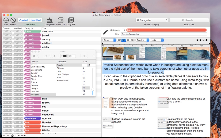 NoteList 4 for Mac 4.0 破解版 - 数据存储工具