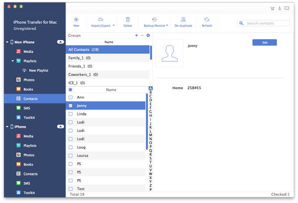 iPhone Transfer for Mac 1.0.6 破解版 - iPhone数据恢复应用