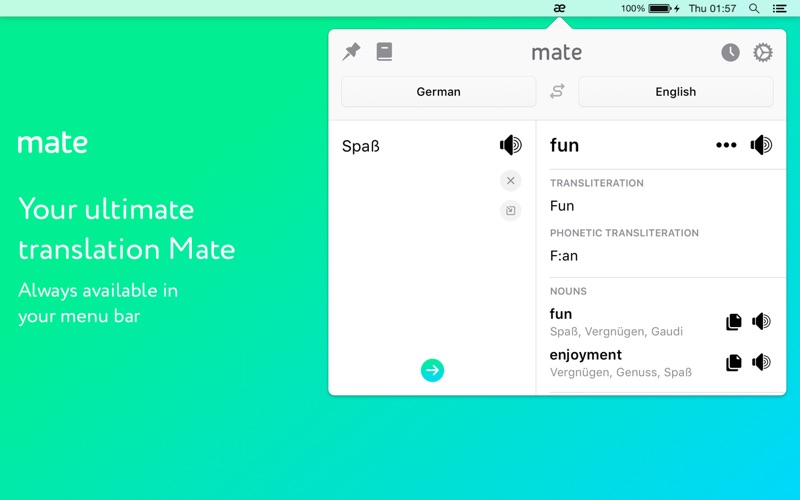 Mate Translator for Mac 4.0.7 破解版 - 翻译软件
