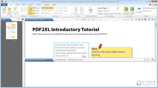 PDF2XL