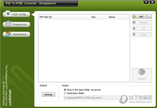 Opoosoft PDF To HTML Converter