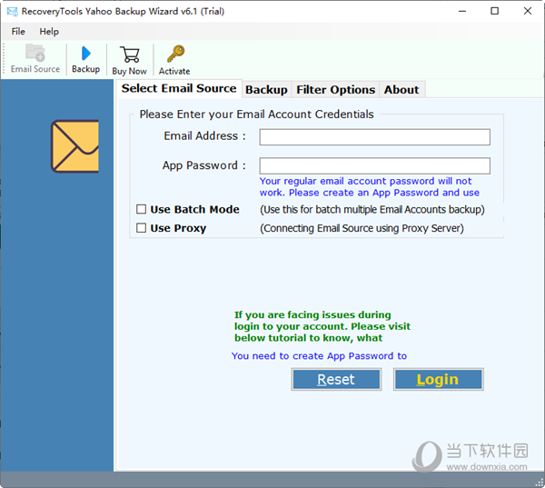 Recovery Yahoo Backup Wizard