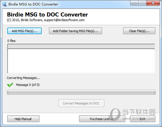 Birdie MSG to DOC Converter