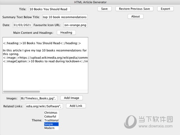 HTML Article Generator
