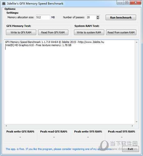 GFX Memory Speed Benchmark