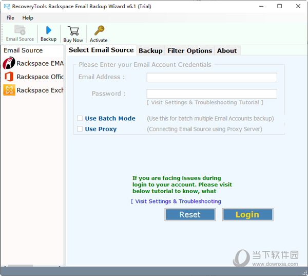 Rackspace Email Backup Wizard