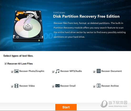 IUWEshare Disk Partition Recovery