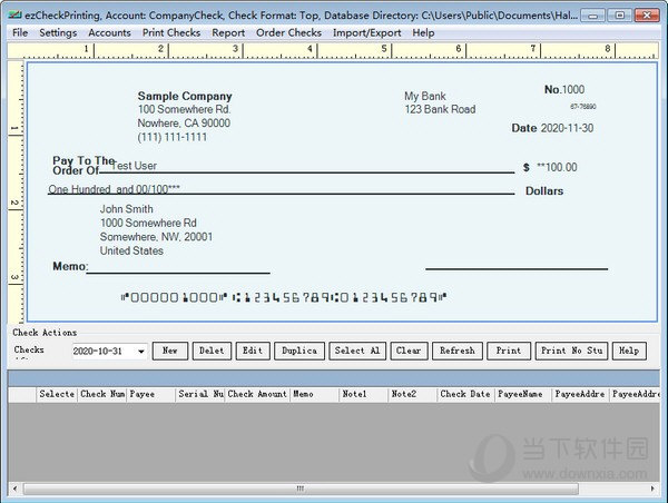 ezCheckPrinting