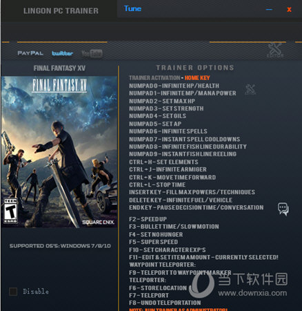 最终幻想15二十项修改器LINGON版