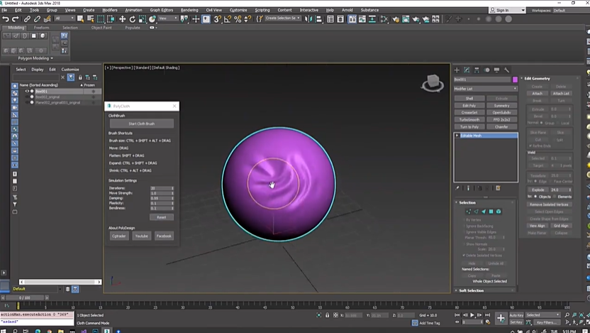 PolyCloth 2.05 for 3Dmax2016-2023【3Dmax插件】免费破解版