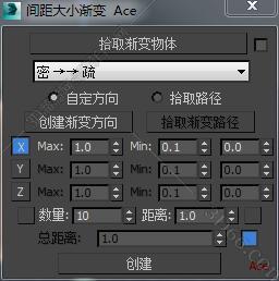 3DMAX间距大小渐变脚本插件