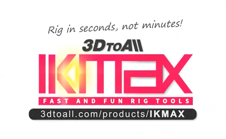 【3dmax快速绑定插件下载】3DS MAX模型快速绑定插件 3DtoAll IKMAX V2.0 for 3DS MAX 2015-2023破解版
